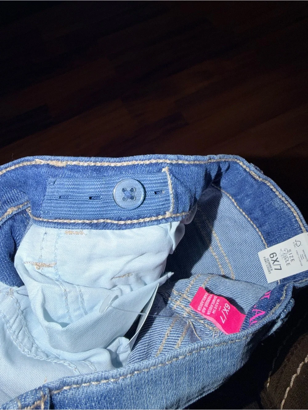 NWT The Children’s Place Girls Denim Skimmer Bermuda Shorts 6X/7 Twyla Wash